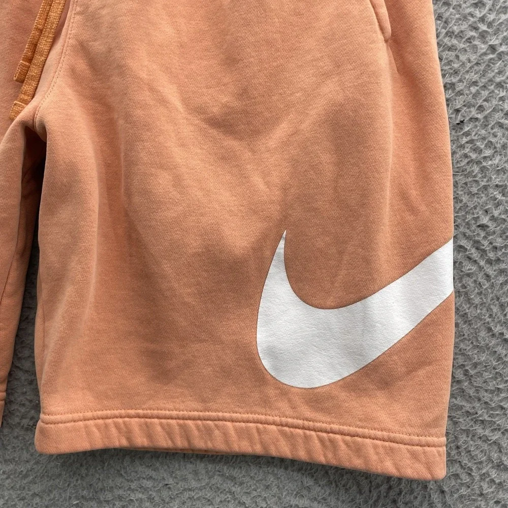 Nike Club‎ Fleece Shorts Men's Small Orange Streetwear Sportswear Outdoors Skate